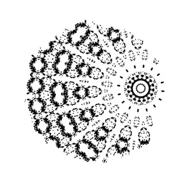 Yuvarlak kabile kalıbının bir bölümü, vektör illüstrasyonu 
