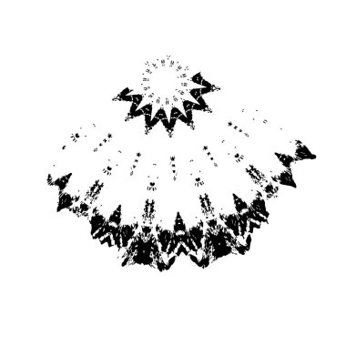 Yuvarlak kabile kalıbının bir bölümü, vektör illüstrasyonu 