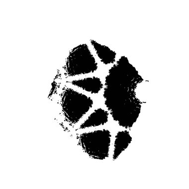 Beyaz arka planda siyah grunge fırça darbeleri. Soyut yazdırma