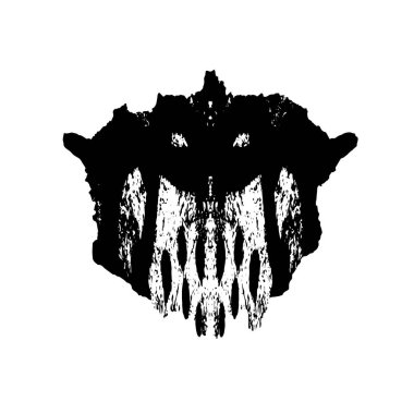 Beyaz arka planda siyah grunge fırça darbeleri. Soyut yazdırma