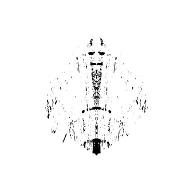 Beyaz arka planda soyut siyah mürekkep lekesi. vektör illüstrasyonu