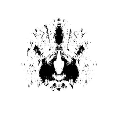 Beyaz arka planda siyah grunge fırça darbeleri. Soyut yazdırma