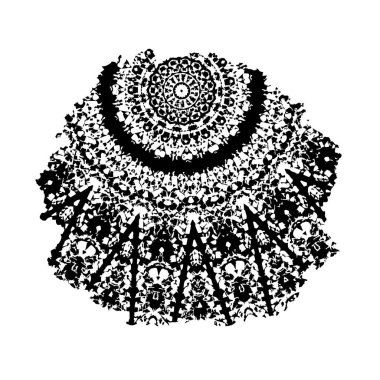 Yuvarlak kabile kalıbının bir bölümü, vektör illüstrasyonu 