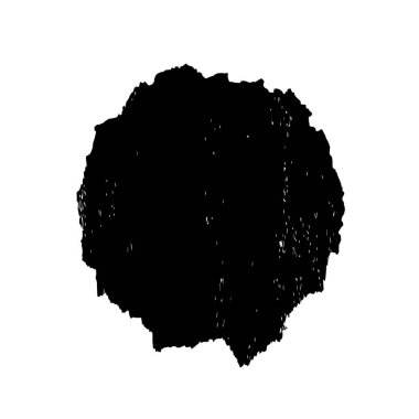 Beyaz arka planda soyut siyah mürekkep lekesi. vektör illüstrasyonu