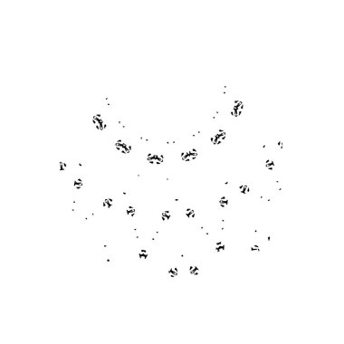 Beyaz arkaplanda uçan yıldız konfetisi.