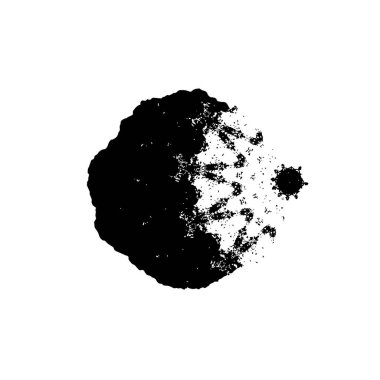 Beyaz arkaplanda siyah bir fırçanın vektör çizimi