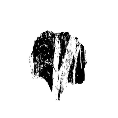 Beyaz arka planda soyut siyah mürekkep lekesi. vektör illüstrasyonu