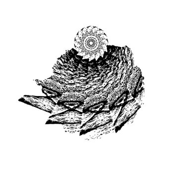 El yapımı deniz kabuğu. vektör.