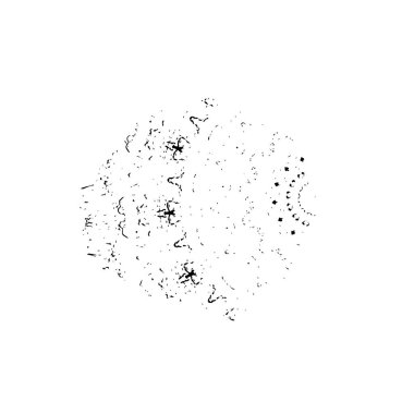 Beyaz arkaplanda farklı nesnelerin soyut el çizimleri ile vektör illüstrasyonu
