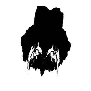 Beyaz arkaplanda soyut grunge fırçası