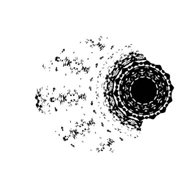 Beyaz arkaplanda soyut grunge fırçası