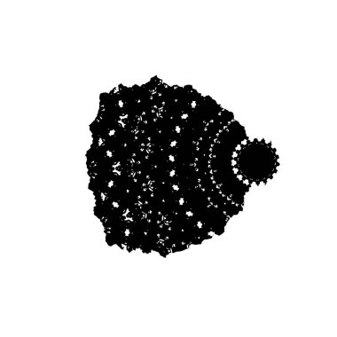 Beyaz arkaplanda soyut grunge fırçası