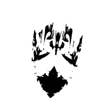 Beyaz arkaplanda soyut grunge fırçası