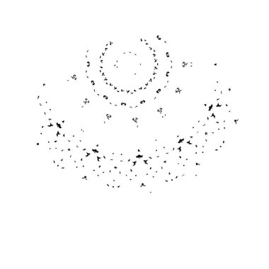 Beyaz arkaplanda soyut grunge fırçası