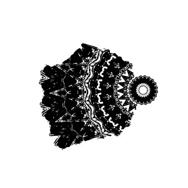 Beyaz arkaplanda soyut grunge fırçası