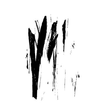 Beyaz arkaplanda soyut grunge fırçası