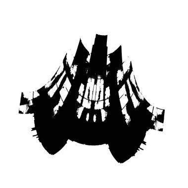 Beyaz arkaplanda soyut grunge fırçası