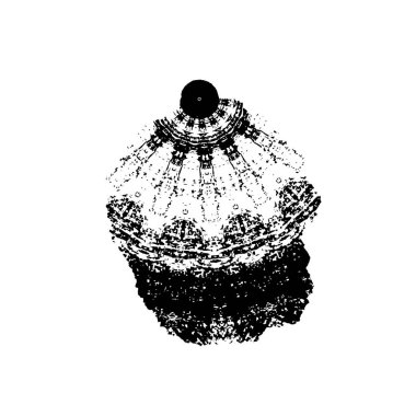 Beyaz arkaplanda soyut grunge fırçası