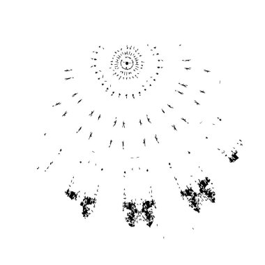 Beyaz arkaplanda soyut grunge fırçası