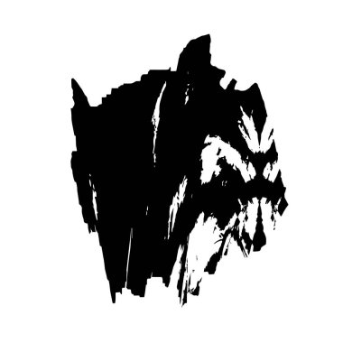 Beyaz arkaplanda soyut grunge fırçası