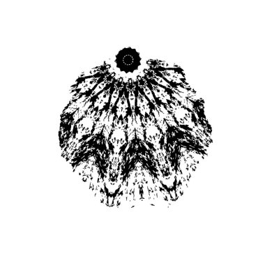 Beyaz arkaplanda soyut grunge fırçası