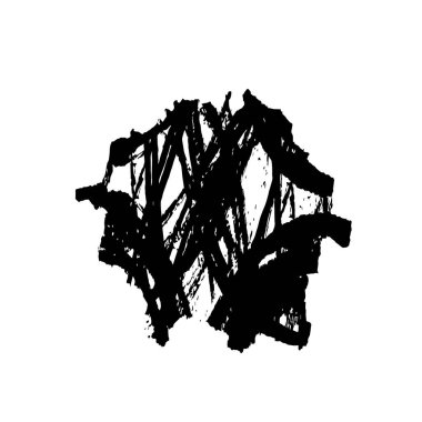 Beyaz arkaplanda soyut grunge fırçası