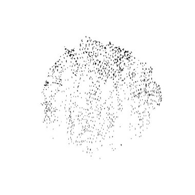 Beyaz arkaplanda soyut grunge fırçası