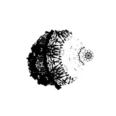 Beyaz arkaplanda soyut grunge fırçası