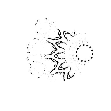 Bir fırça ile siyah desenli soyut arkaplan