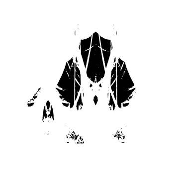 Beyaz arka planda siyah grunge fırça darbeleri. Soyut yazdırma