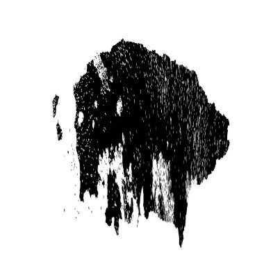 Beyaz arka planda soyut siyah mürekkep lekesi. vektör illüstrasyonu