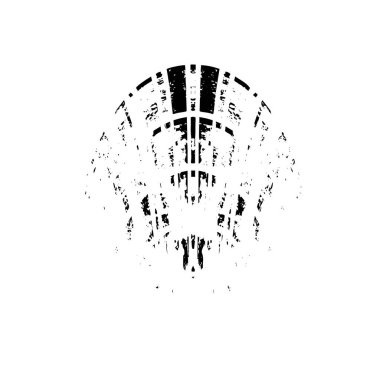 Beyaz arka planda soyut siyah mürekkep lekesi. vektör illüstrasyonu