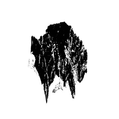 Beyaz arka planda soyut siyah mürekkep lekesi. vektör illüstrasyonu