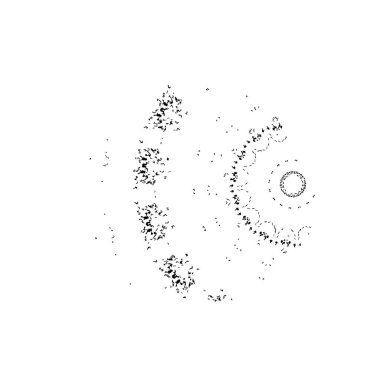 Soyut fraktalın vektör çizimi