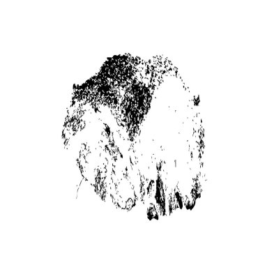 Beyaz arkaplanda soyut siyah leke, vektör illüstrasyonu