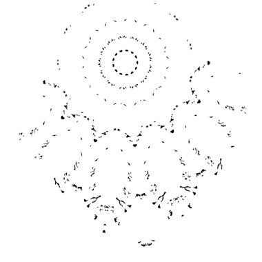 El çizimi eskiz. soyut yuvarlak çerçevenin vektör çizimi