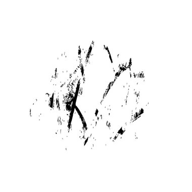 Çatlamış beton, taş ya da asfalt tabakasının gergin dokusu. Grunge 'un arka planı. bir yarım ton vektör illüstrasyonu