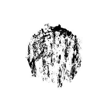 Beyaz arka planda siyah grunge fırça darbeleri. Soyut yazdırma