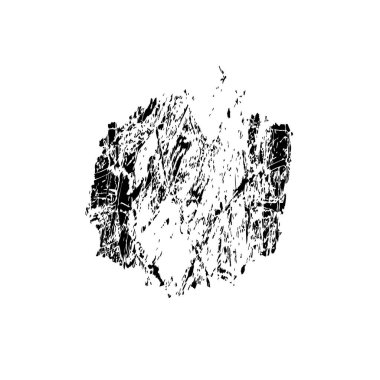 Beyaz arka planda siyah grunge fırça darbeleri. Soyut yazdırma