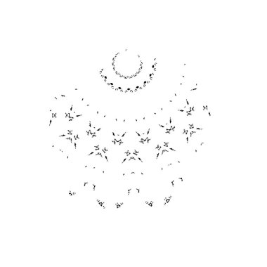 Yuvarlak kabile kalıbının bir bölümü, vektör illüstrasyonu 