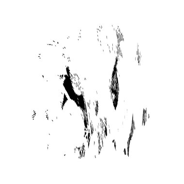 Beyaz arka planda siyah grunge fırça darbeleri. Soyut yazdırma