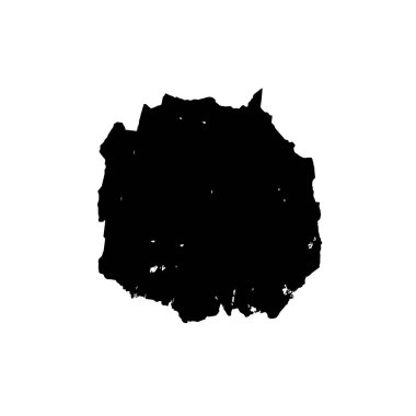 Beyaz arka planda siyah grunge fırça darbeleri. Soyut yazdırma