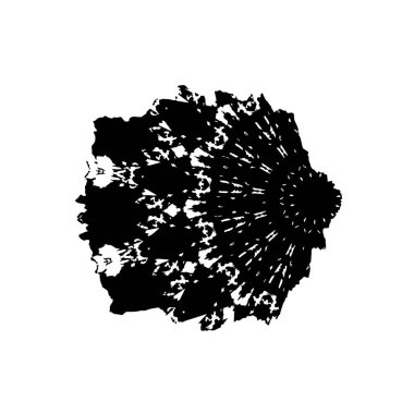 Beyaz arka planda siyah grunge fırça darbeleri. Soyut yazdırma