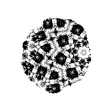 Beyaz arka planda siyah grunge fırça darbeleri. Soyut yazdırma