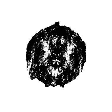 Siyah mürekkep fırçasının vektör çizimi