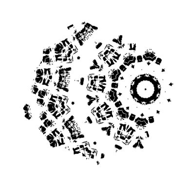 Siyah mürekkep fırçasının vektör çizimi