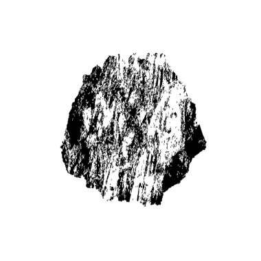 beyaz arkaplanda izole edilmiş siyah fırça darbesinin grunge dokusu 