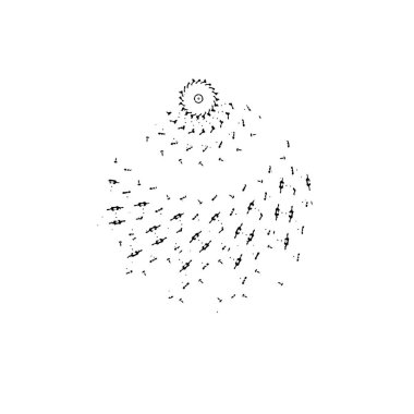 Siyah mürekkep fırçasının vektör çizimi