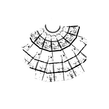 Siyah mürekkep fırçasının vektör çizimi