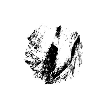 Beyaz arka planda siyah grunge fırça darbeleri. Soyut yazdırma